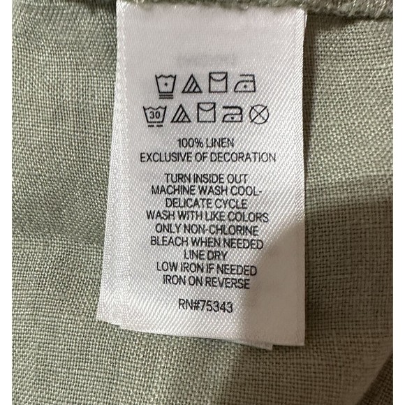 Lucky Brand Dress V-Neck sleeveless Tiered 100% Linen Size 1X Crochet Trim NWT - Picture 5 of 8